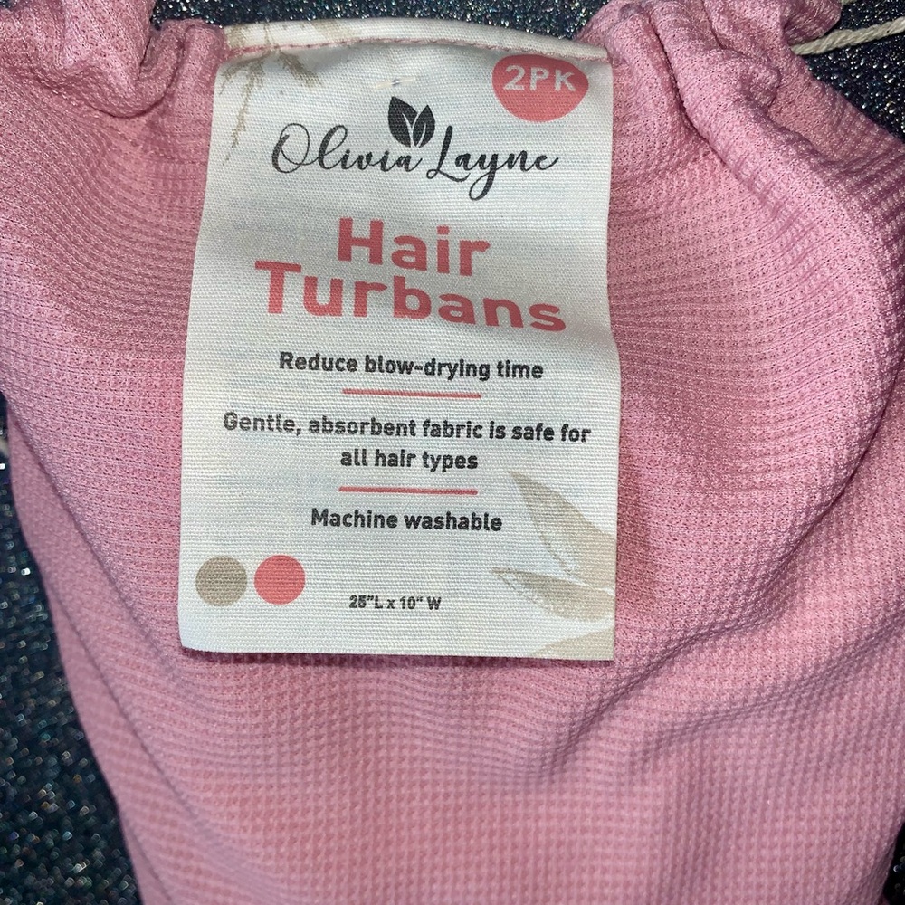 Olivia Layne 2 Pack Hair Turban Set New package